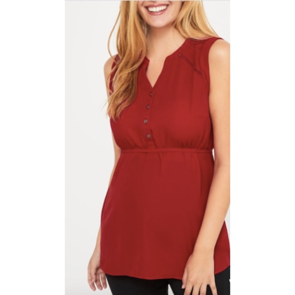 Stork & Babe Tops - 3/$15 ☘️ Stork & Babe Maternity Red Top